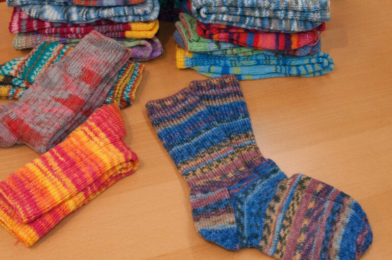 Bunte Wollsocken